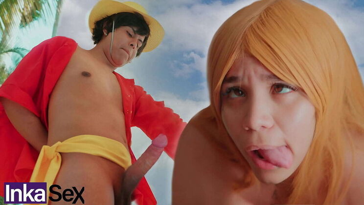 One Piece Parody: Luffy Fucks Nami's Big Natural Tits & Perfect Ass - Latina Valentina Lombardi