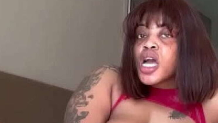 Bedroombullyx5 Solo Reverse Cowgirl - Big Dildo Cream & Huge Squirt on Fat Ebony Ass