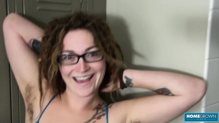 Horny Brunette Slut Sonny Sliver Gets Rough Fucked By Big Dick - POV Blowjob & Fingering