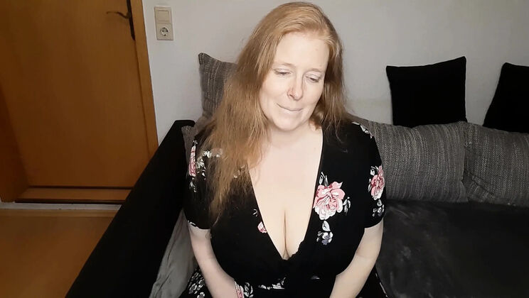 German BBW MILF with Big Natural Tits Says No Jerking Off - Solo Amateur HD