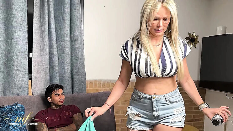 Monique Fuentes Hot Stepmom Fucks StepSon Christian Chaux Big Tits Blowjob Rough Sex