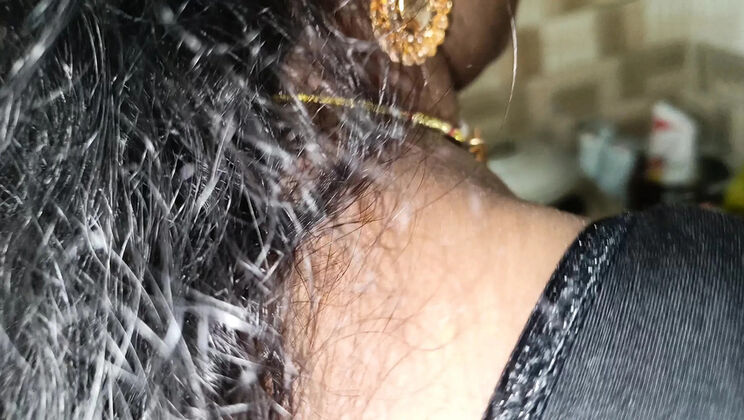 Indian Housewife and Step Sister Threesome Fucking in Kitchen - Tamil Maid Roleplay