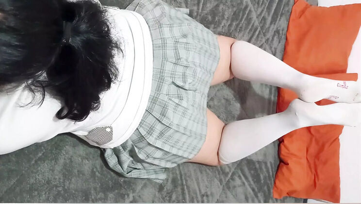 Step Sister Helps Me With Math Homework - AlineSchoolgirl Big Ass Teen In Stockings