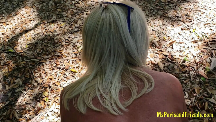 Blonde MILF Gets Fucked Doggystyle Outside - Lesbian Pool Sex Compilation