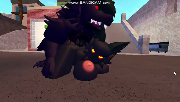 Whorblox Panther Gets Creampie Breeding