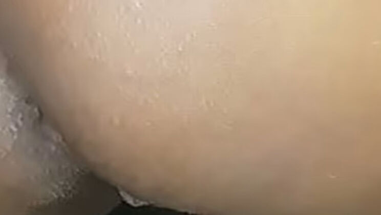 Ebony solo plays with her tight pink pussy