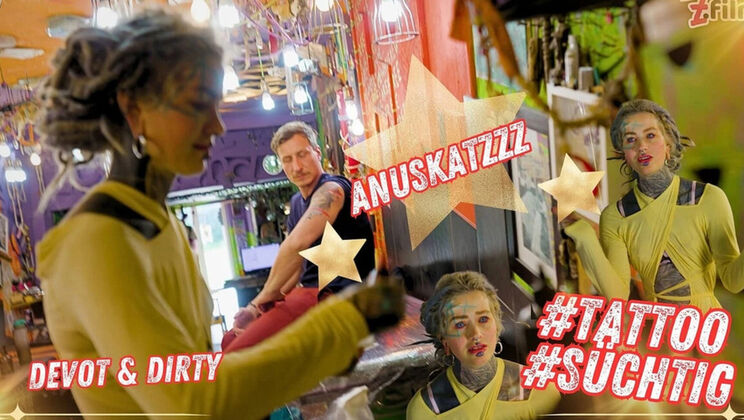 Anuskatzz Messes Up Her Tattoo and Gets Her Ass Filled