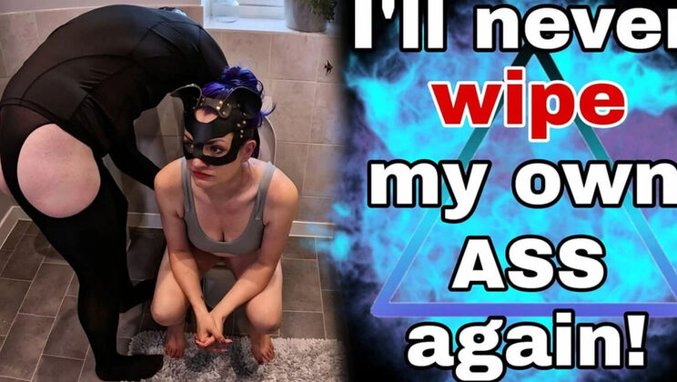 Newbie Butt Slave Gets Humiliated in Bathroom Femdom Scene