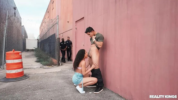 Cop Fucks Bratty Teen in Double Penetration Scene