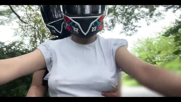 Huge Tits Latina Picked Up My Favorite Client Without a Bra and Touched My Big Melons Again
