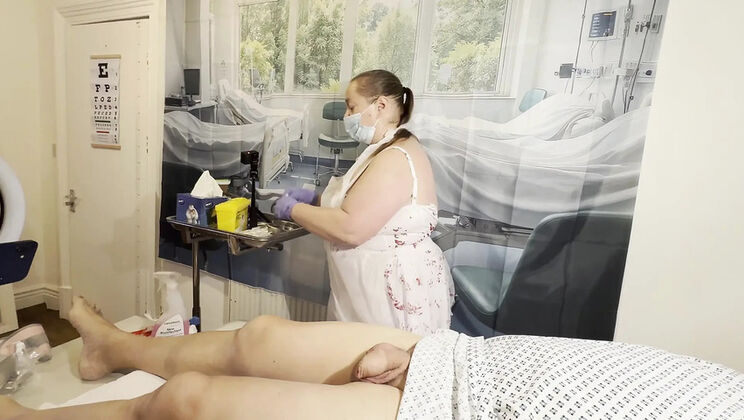 Matron Satana's Pain Clinic Session with Patient Mr Jones | Femdom Medical Exam