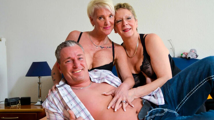 Big Tits German Mature Sluts In Wild Group Sex Threesome