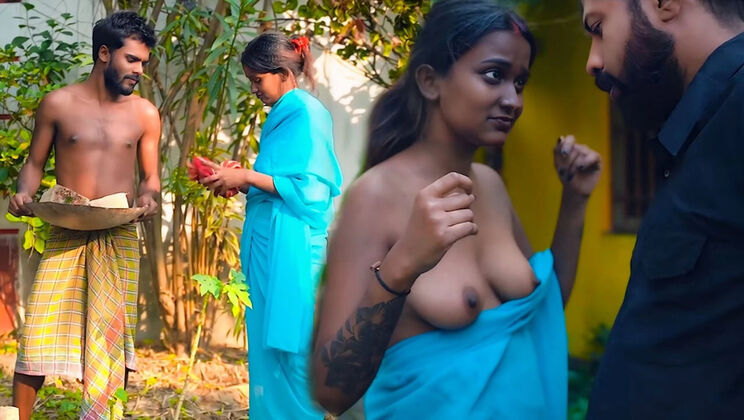 Hot Indian Bhabhi Gets Rough Anal From Boss in Village Outdoor