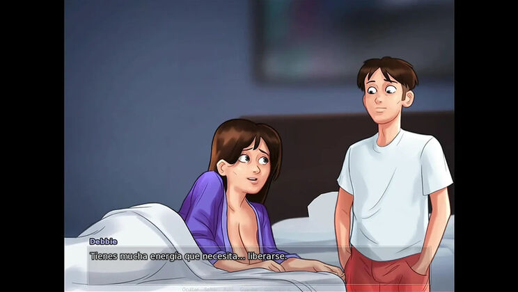 Big Tits MILF Stepmom Sucks Collagen All Day - Summertime Saga Hentai Game
