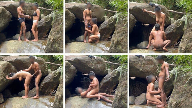 Big Natural Tits Milf Gets Risky Outdoor Quickie With Boyfriend At Waterfall