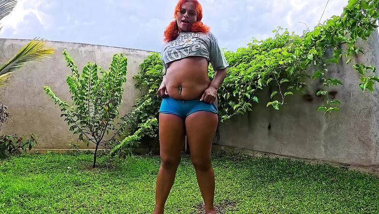 Curvy Babe Nilmini in Tight Shorts and Crop Top Try On Haul