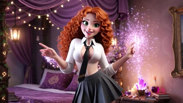 POV One Week With a Hot Curvy Redhead at Magic University in 3D Cartoon Sex