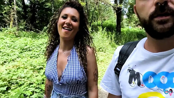 Italian Teen Gives Outdoor Handjob and Makes Him Cum in the Park