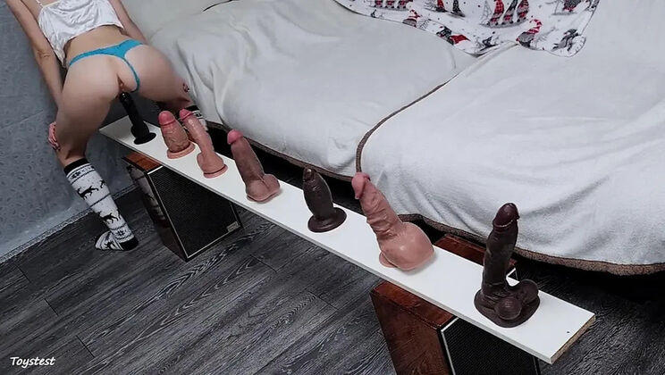 Horny Petite Japanese Wife Takes Monster Dildo Challenge! Rough Hardcore Riding
