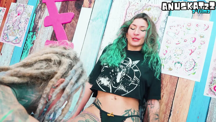 Inked Threesome Turned Anal During Tattoo Session – Hardcore ATM Action