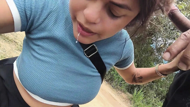 Jerking Off My Lover While Riding a Motorbike Near the Airport – Outdoor Sucking & Fucking