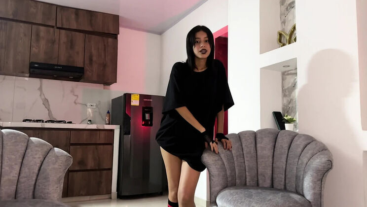 POV: Fucked My Goth Friend With Big Tits After She Helped Me With Homework