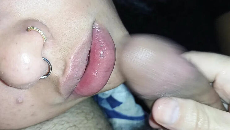 Covering Her Pretty Freaky Face With Thick Cum Loads