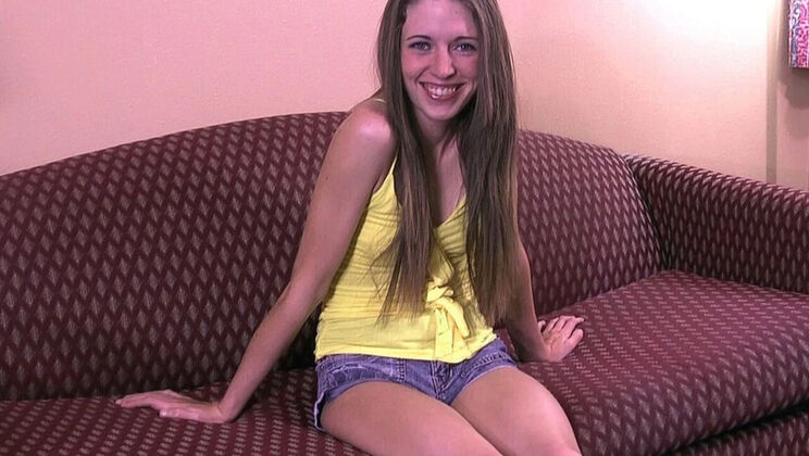 Autumn Winters Petite Audition Gets Fucked Hard In Denim Shorts