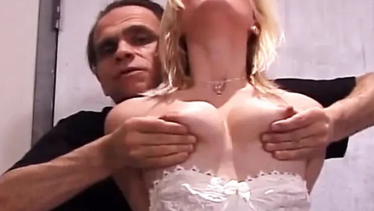 Sexy Blonde MILF Gets Off on Nipple Pain