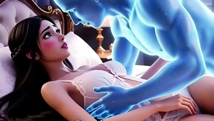 Lonely Young Beauty Gets Fucked by a Handsome Ghost at Night